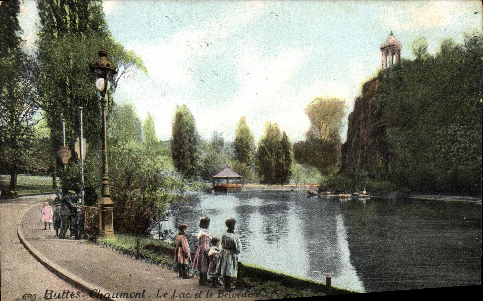 CPA Buttes Chaumont Le Lac et le Belucard