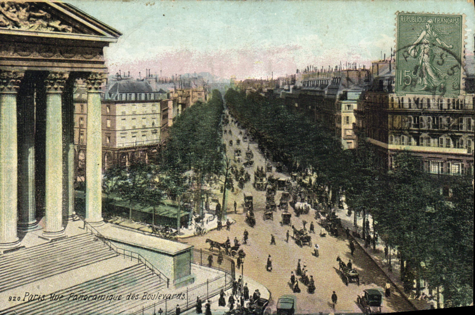CPA Paris Vue Panoramique des Boulevards
