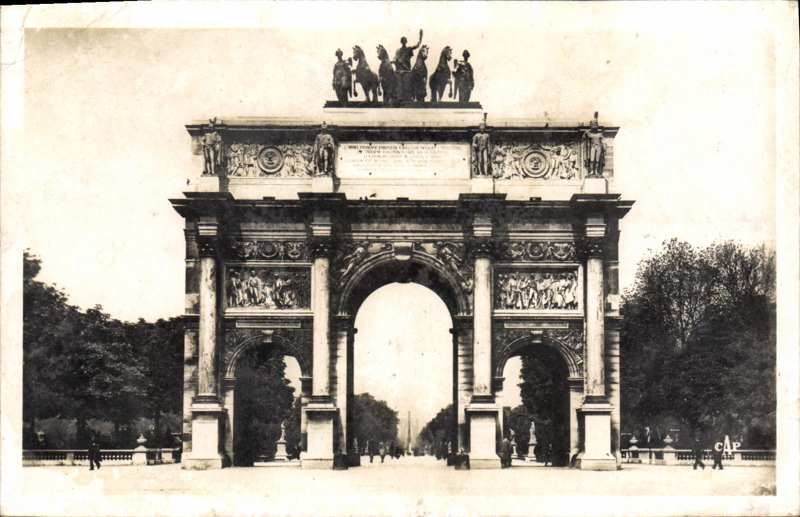 CPA Paris L'Arc de Triomphe du Carrousel 