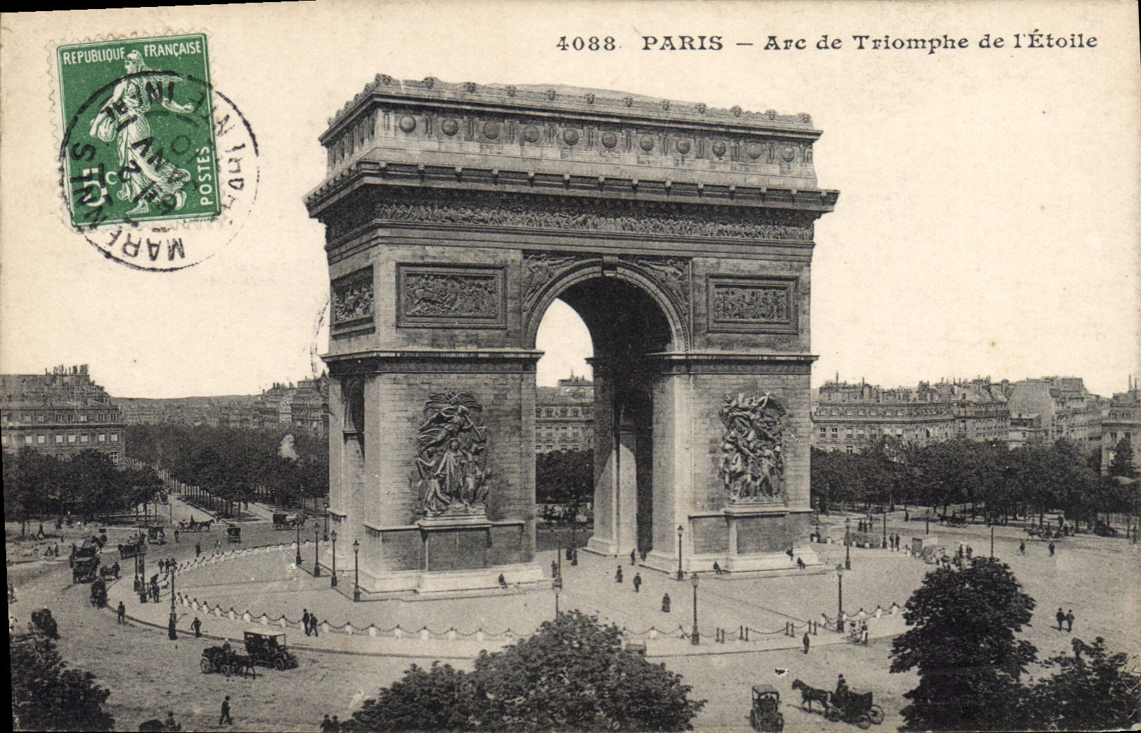 CPA Paris Arc de Triomphe de l'Etoile 