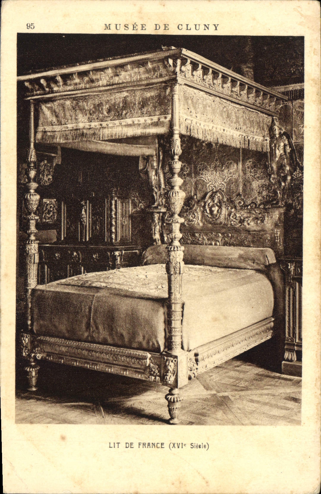 CPA Musee de Cluny Lit de France 