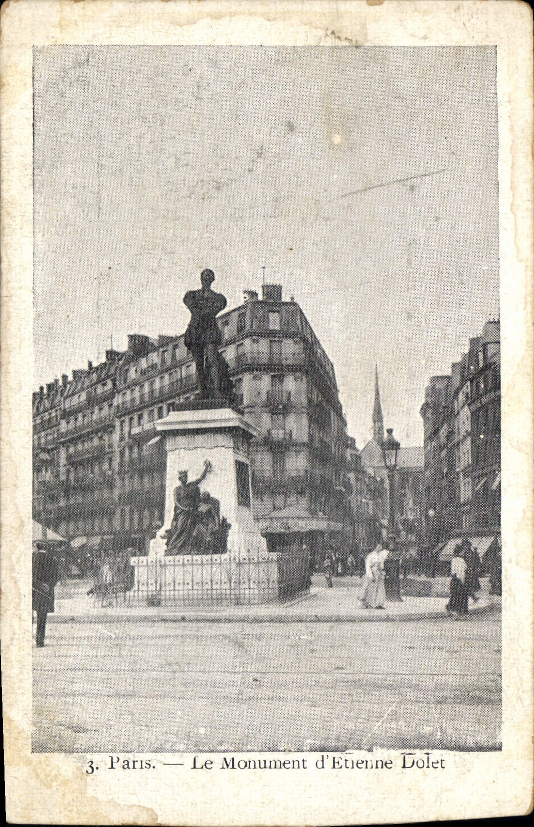 CPA Paris Le Monument d'Etienne Dolet 