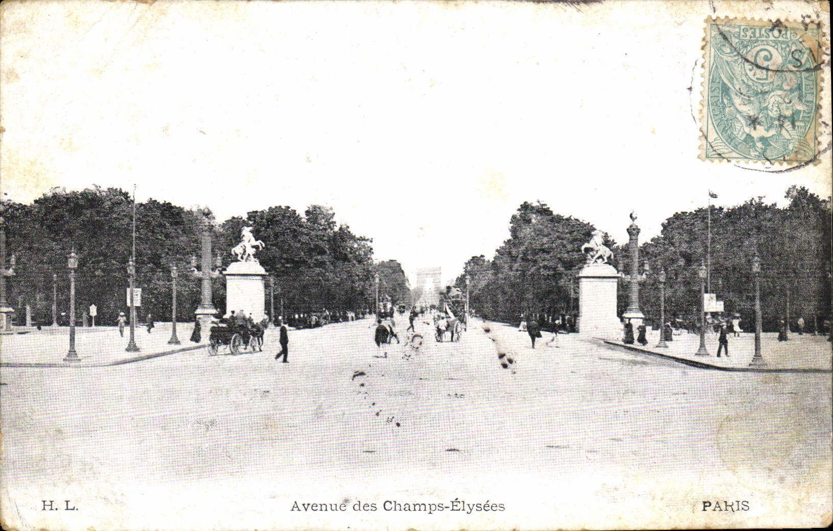 CPA Paris Avenue des Champs Elysees
