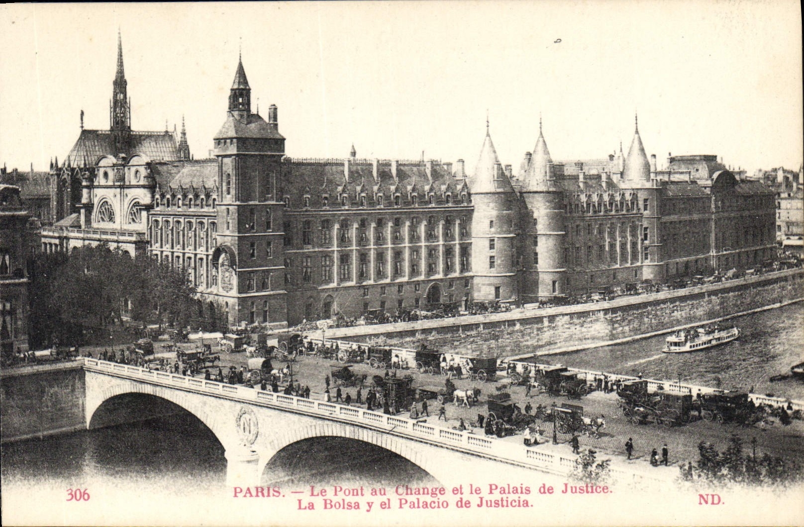 CPA Paris Le Pont au Change et le Palais de Justice 