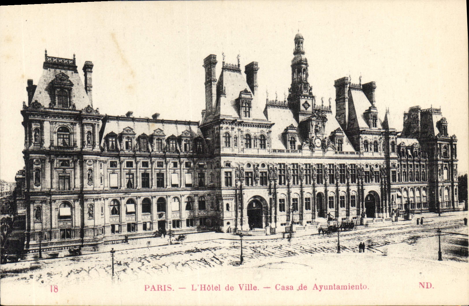 CPA Paris l'Hotel de Ville Casa de Ayuntamiento