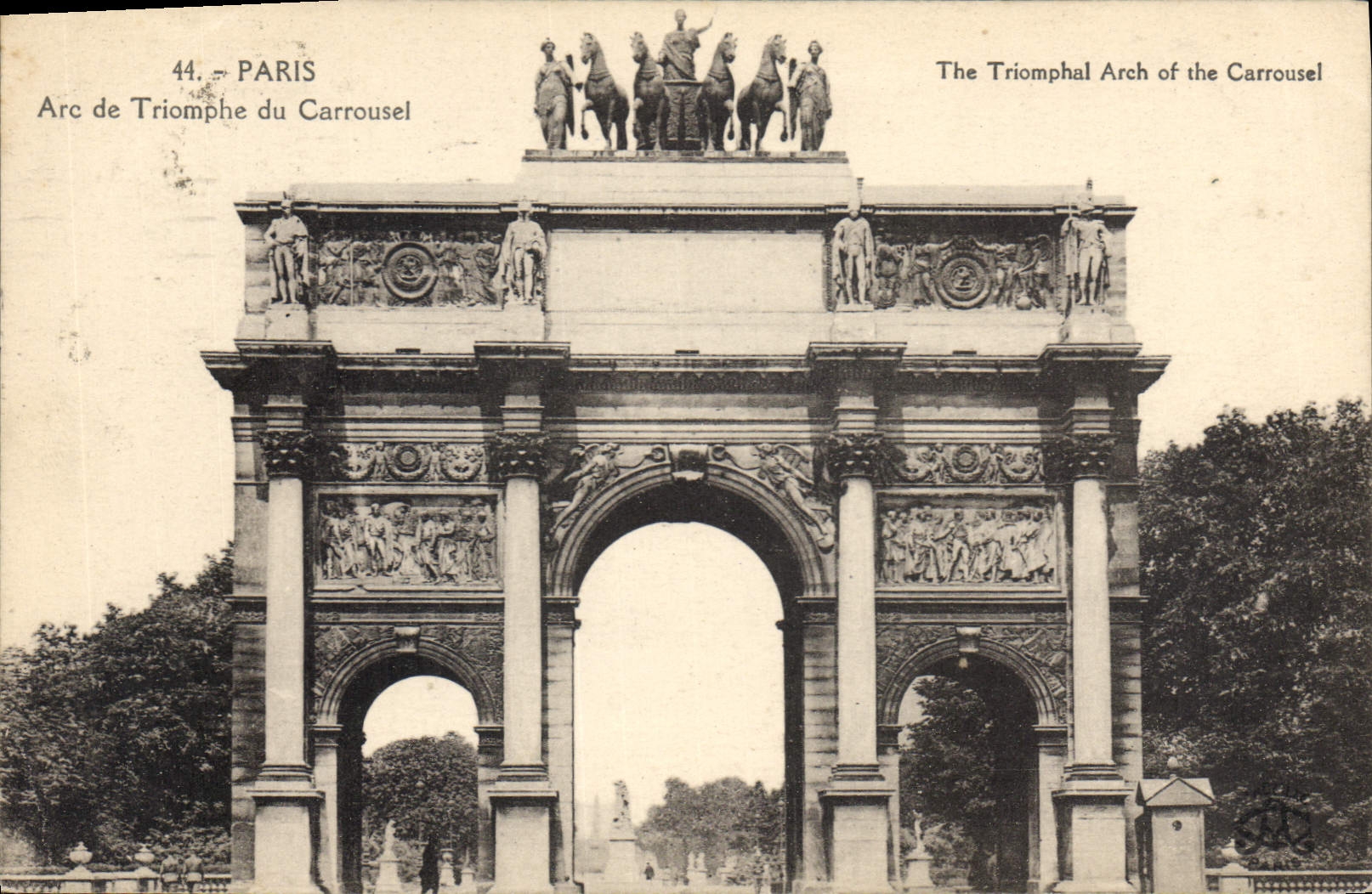 CPA Paris Arc de Triomphe du Carrousel 
