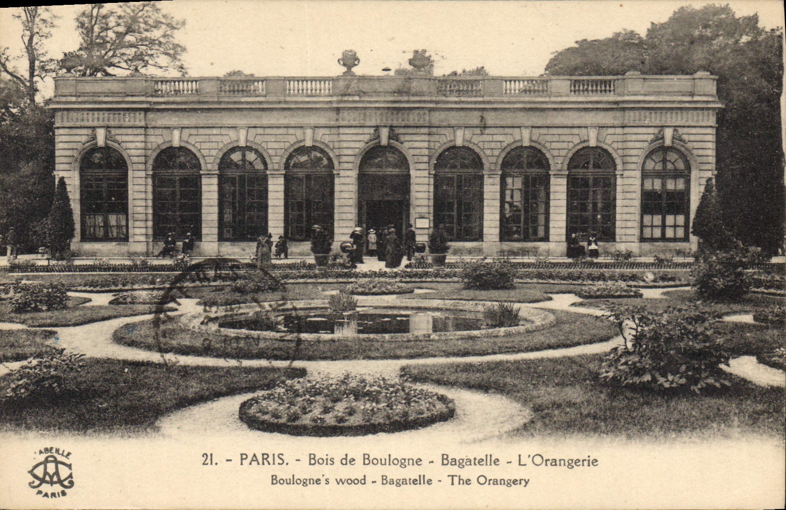 CPA Paris Bois de Boulogne Begatelle l'Orangerie 