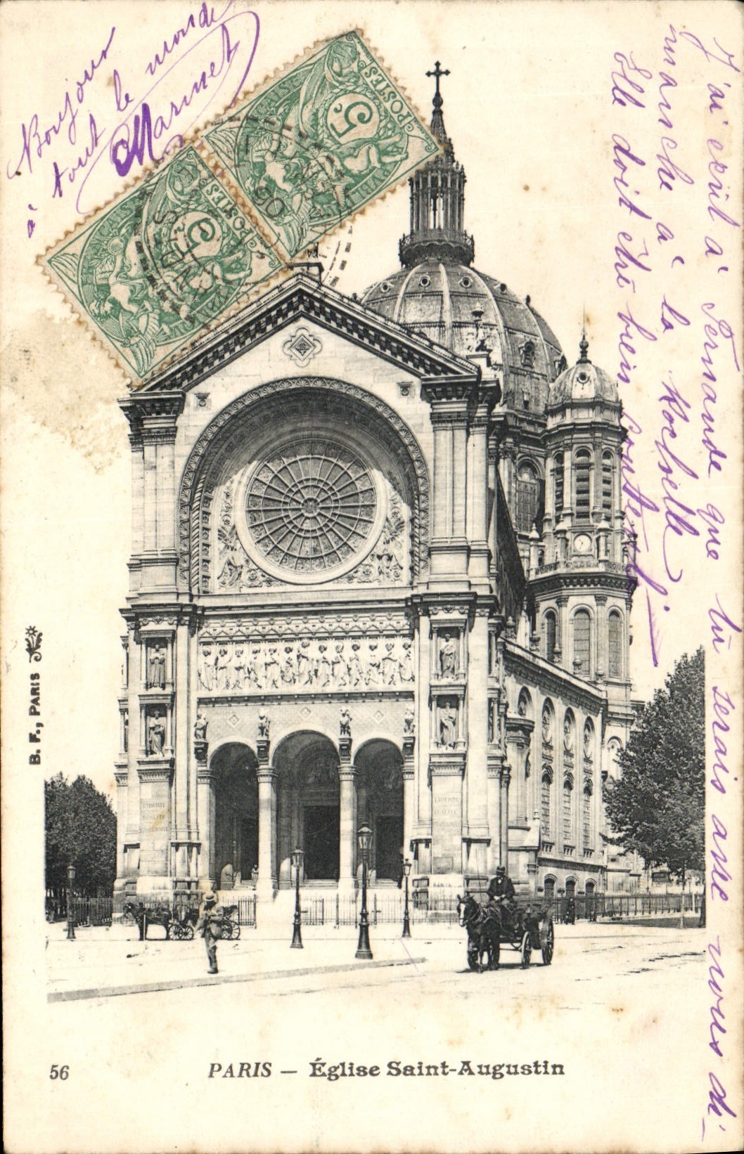 CPA Paris Eglise Saint Augustin 