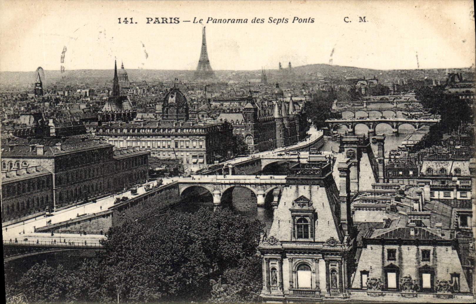 CPA Paris Le Panorama des Septs Ponts 
