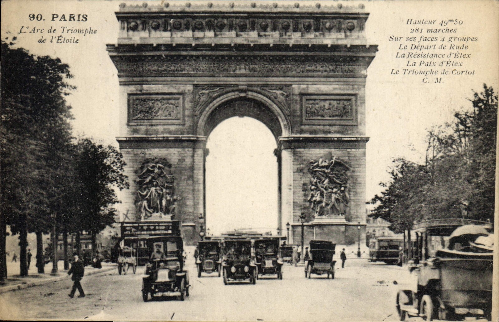 CPA Paris l'Arc de Triomphe de l'Etoile 