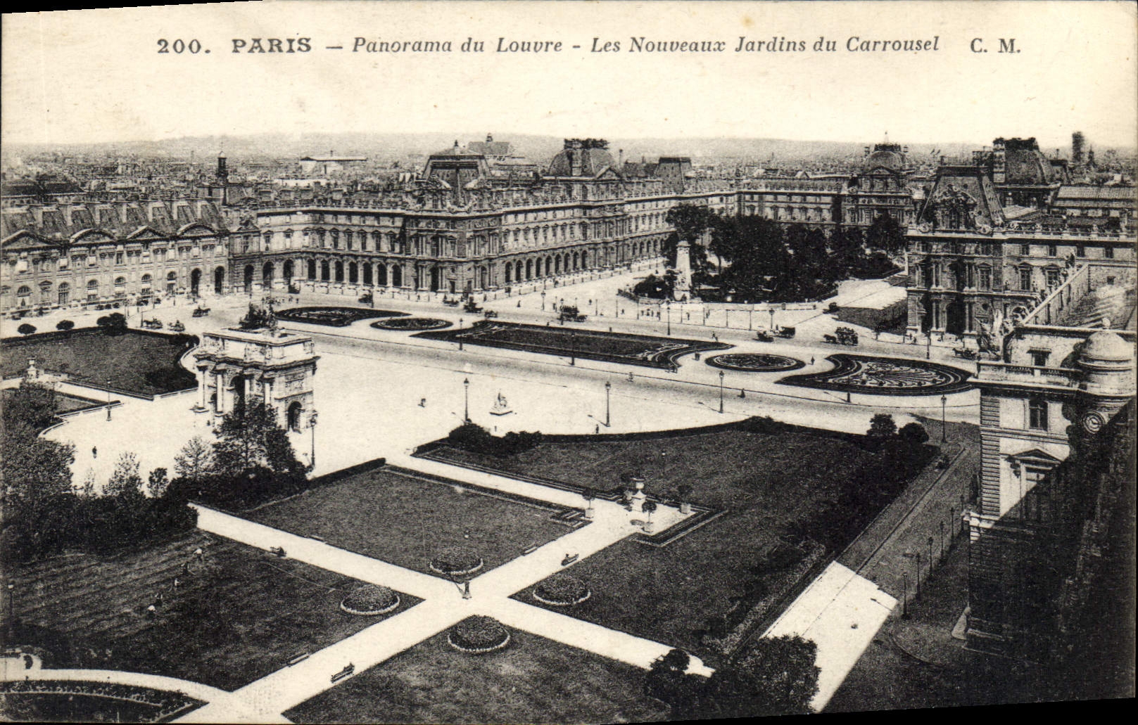 CPA Paris Panorama de Louvre Les Nouveaux Jardins du Carrousel