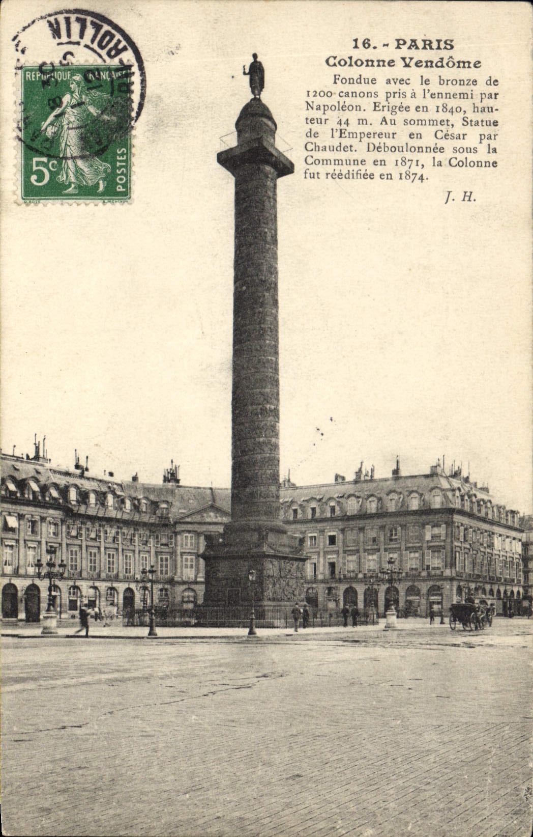 CPA Paris Colonne Vendome 