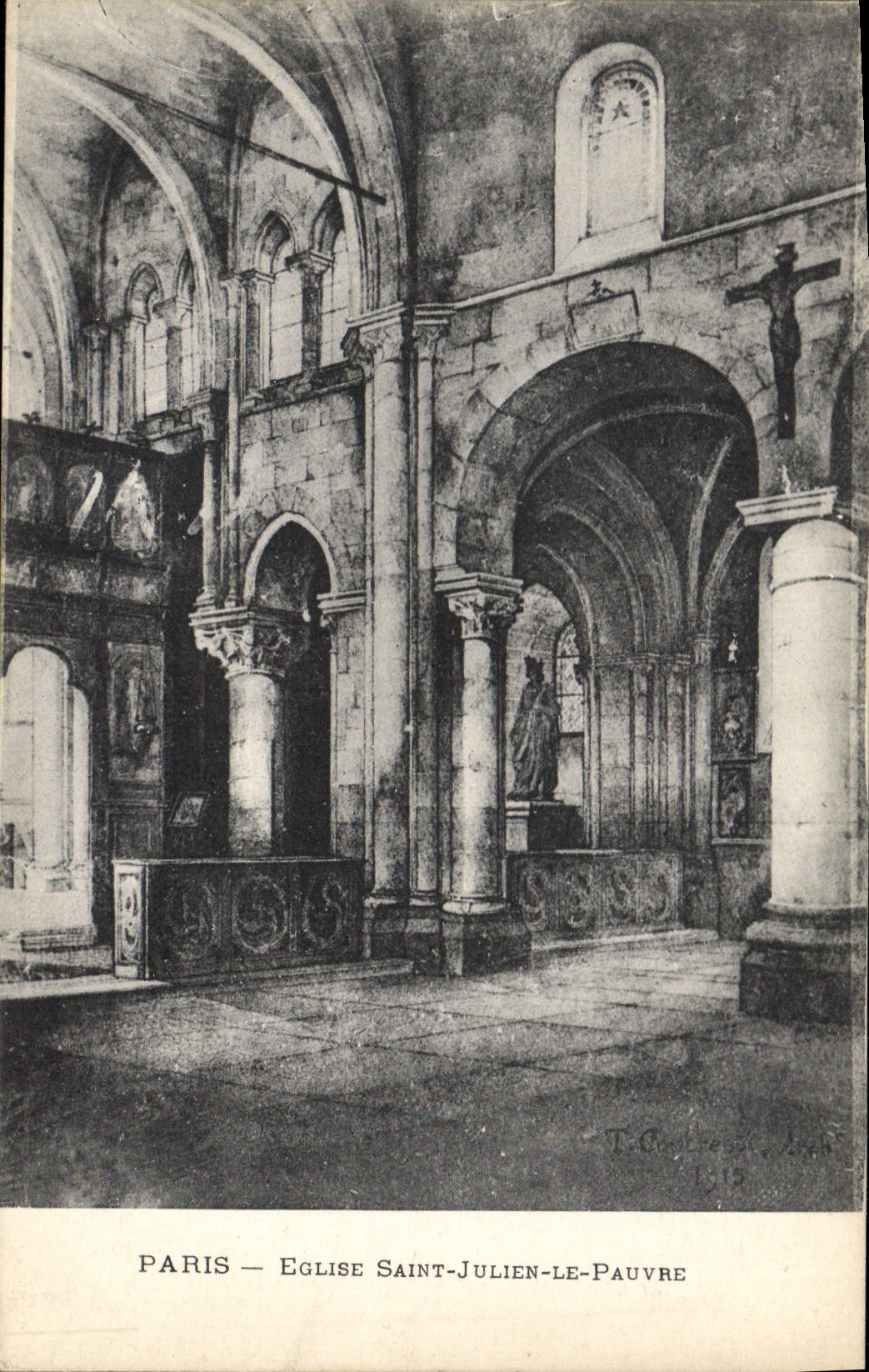 CPA Paris Eglise Saint Julien le Pauvre 