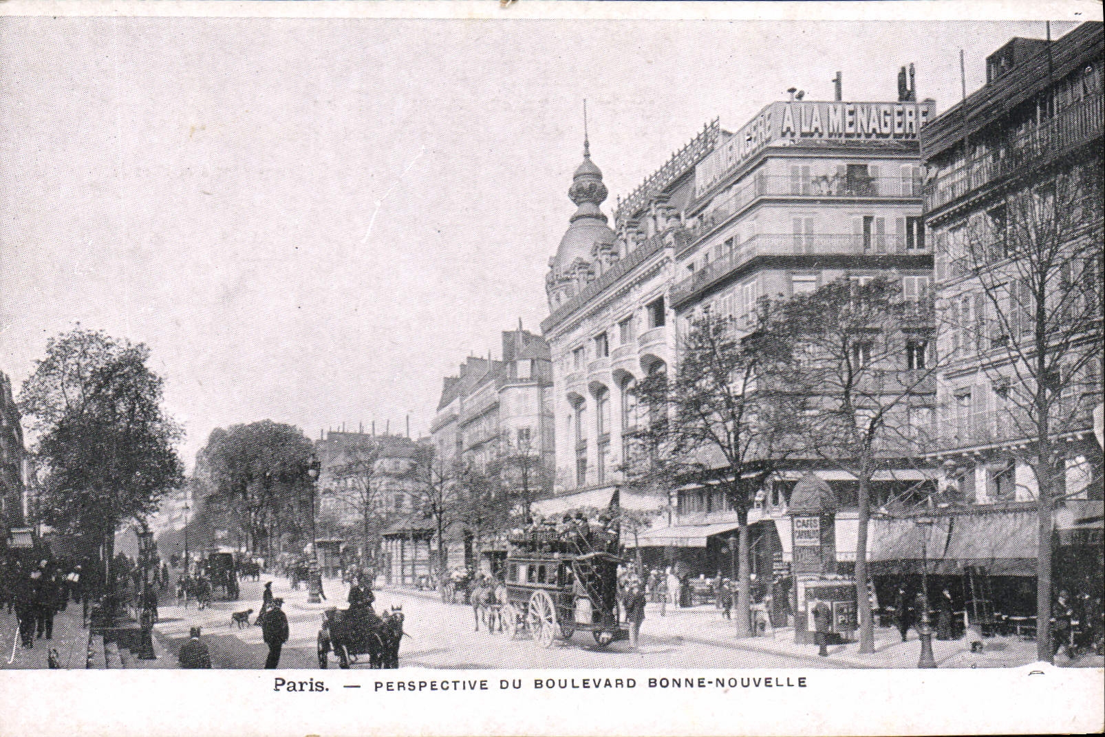 CPA Paris Perspective du Boulevard Bonne Nouvelle 