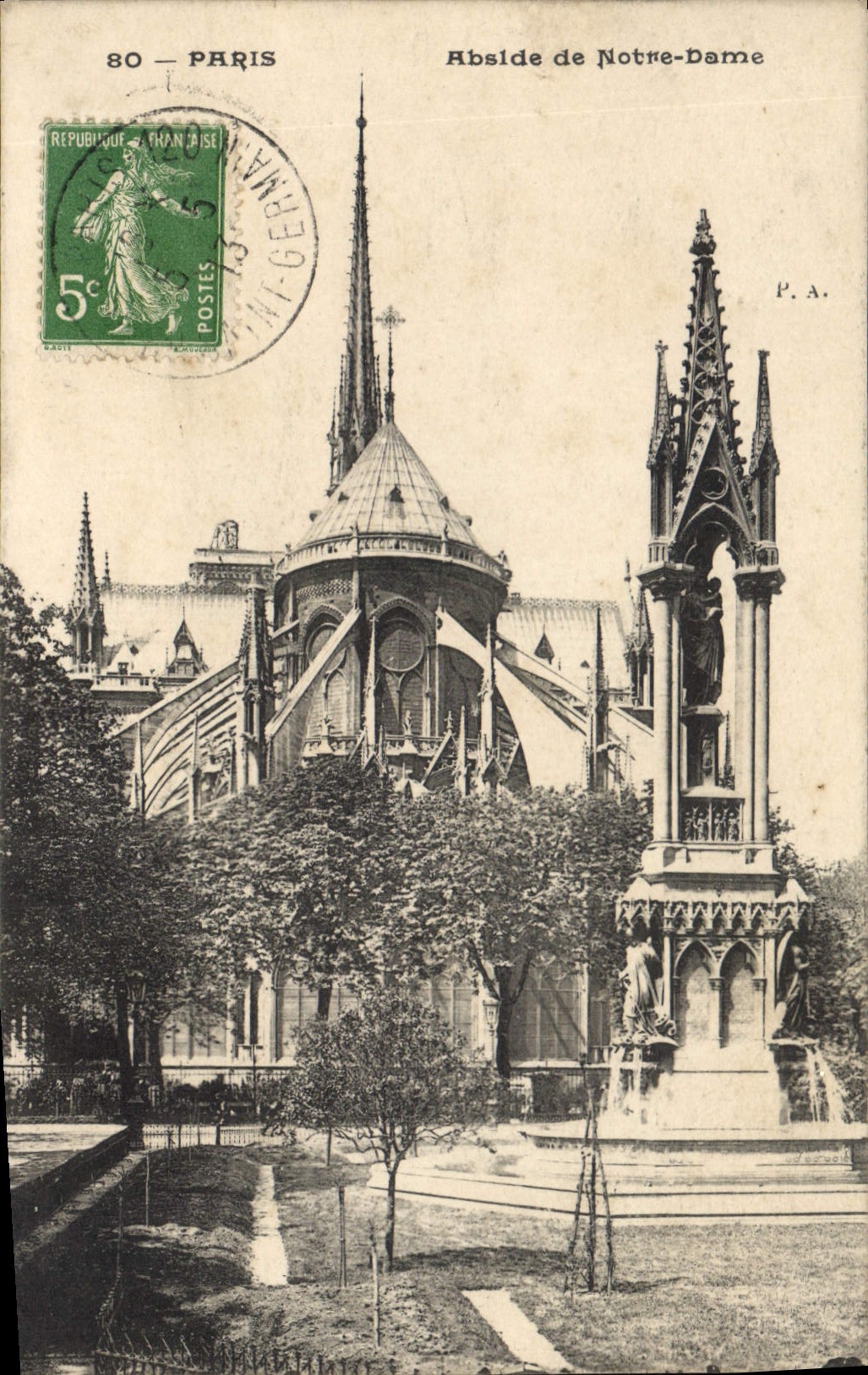 CPA Paris Abside de Notre Dame