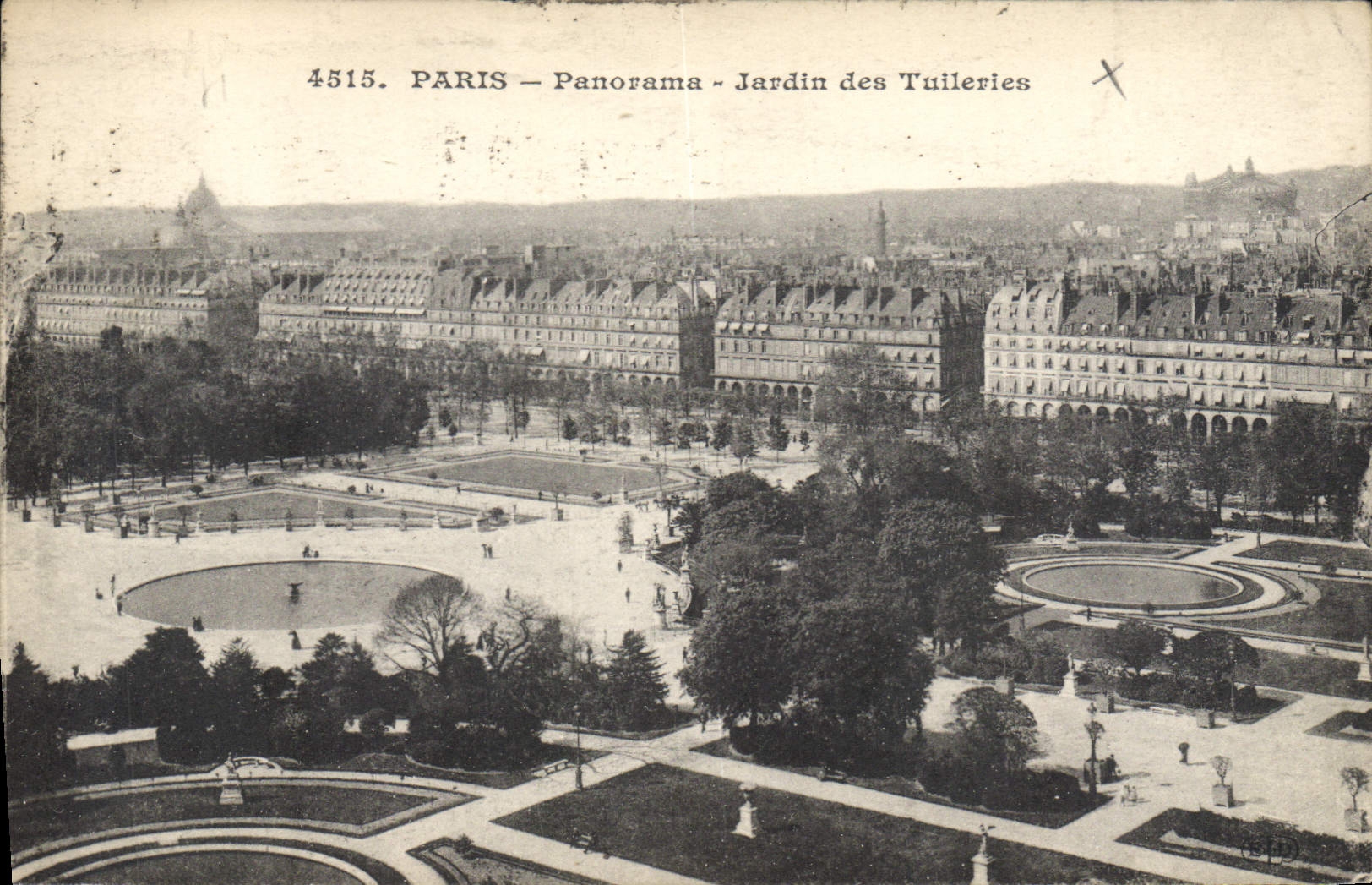 CPA Paris Panorama Jardin des Tuileries 