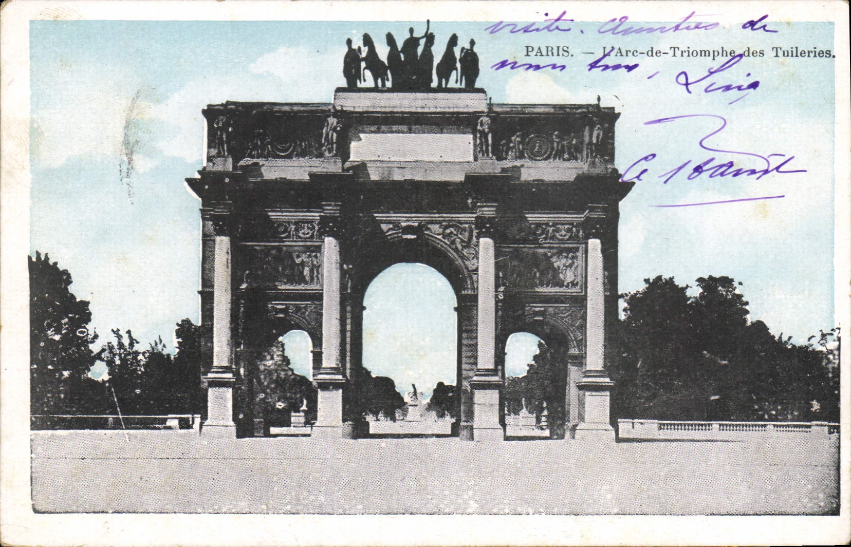 CPA Paris l'Arc de Triomphe des Tuilleries 