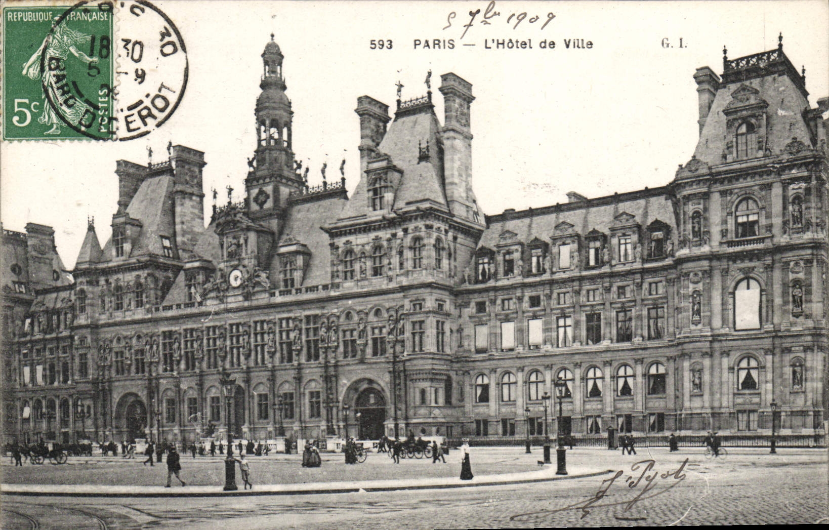 CPA Paris l'hotel de Ville 