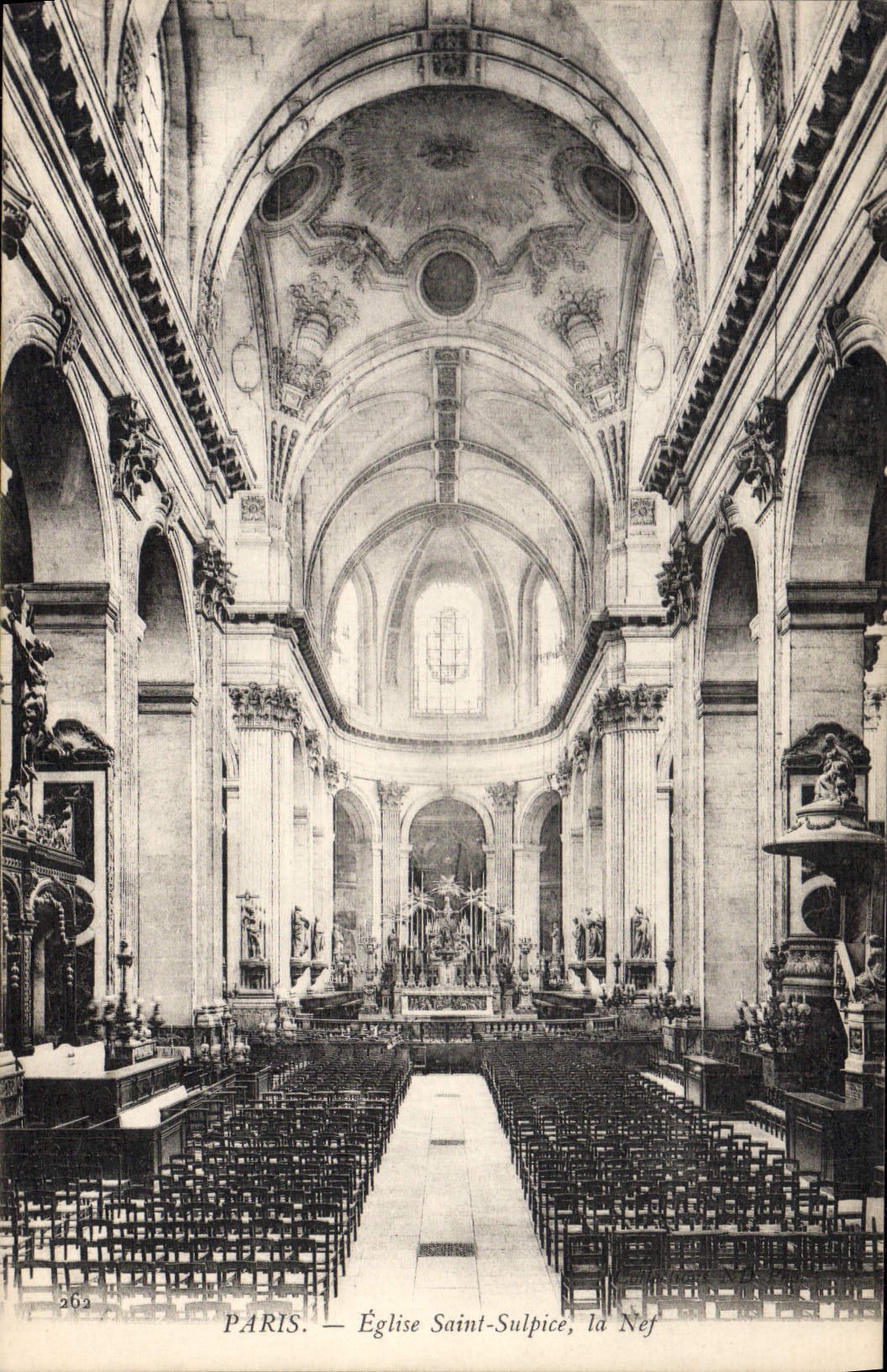 CPA Paris Eglise Saint Sulpice la Nef 
