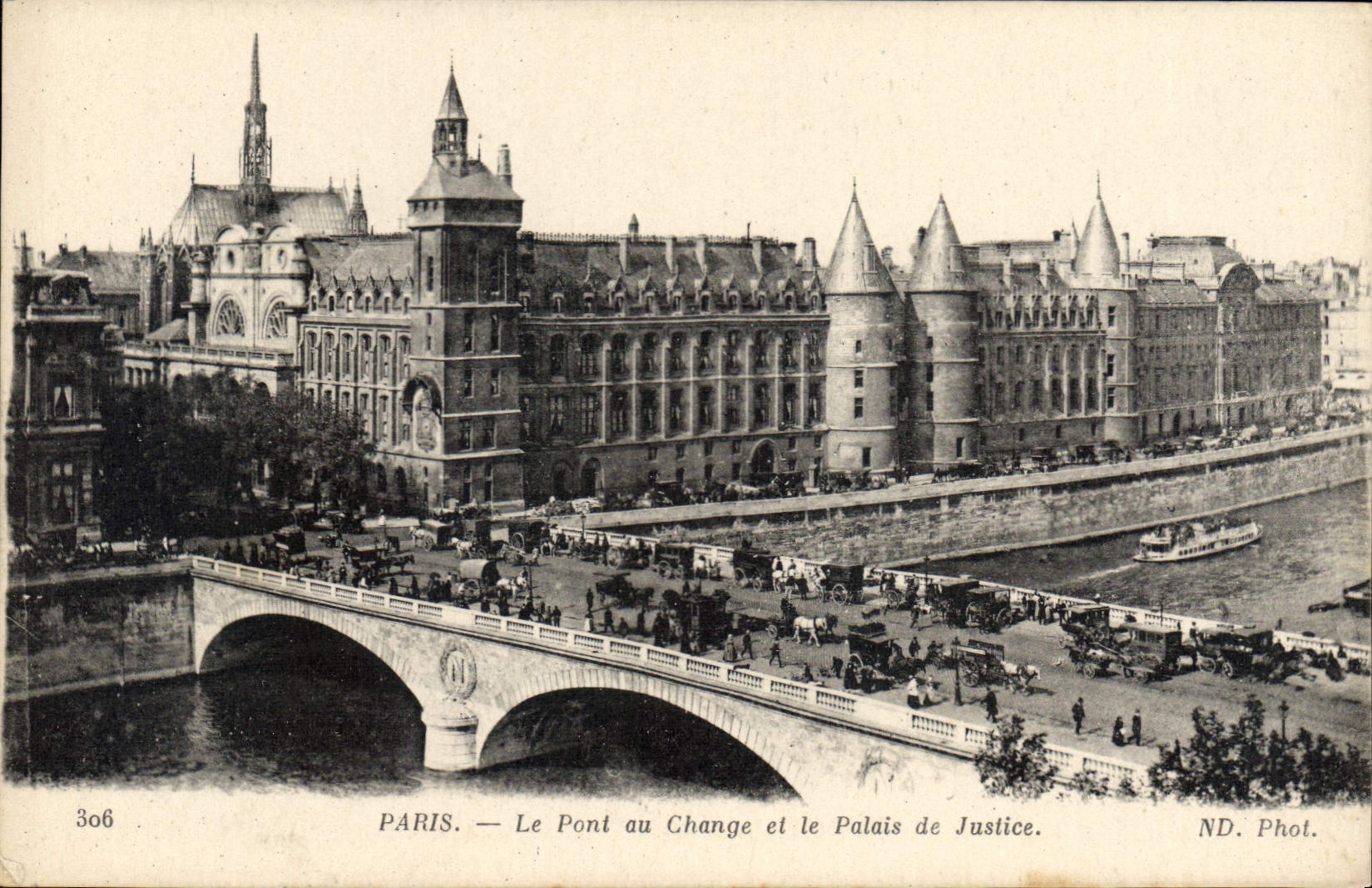 CPA Paris le Pont au Change et le Palais de Justice 