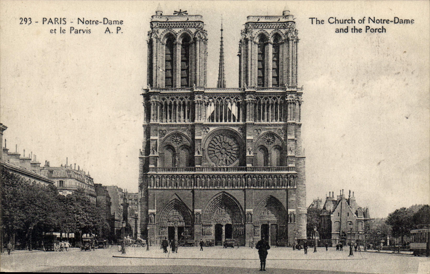 CPA Paris Notre Dame et le Parvis