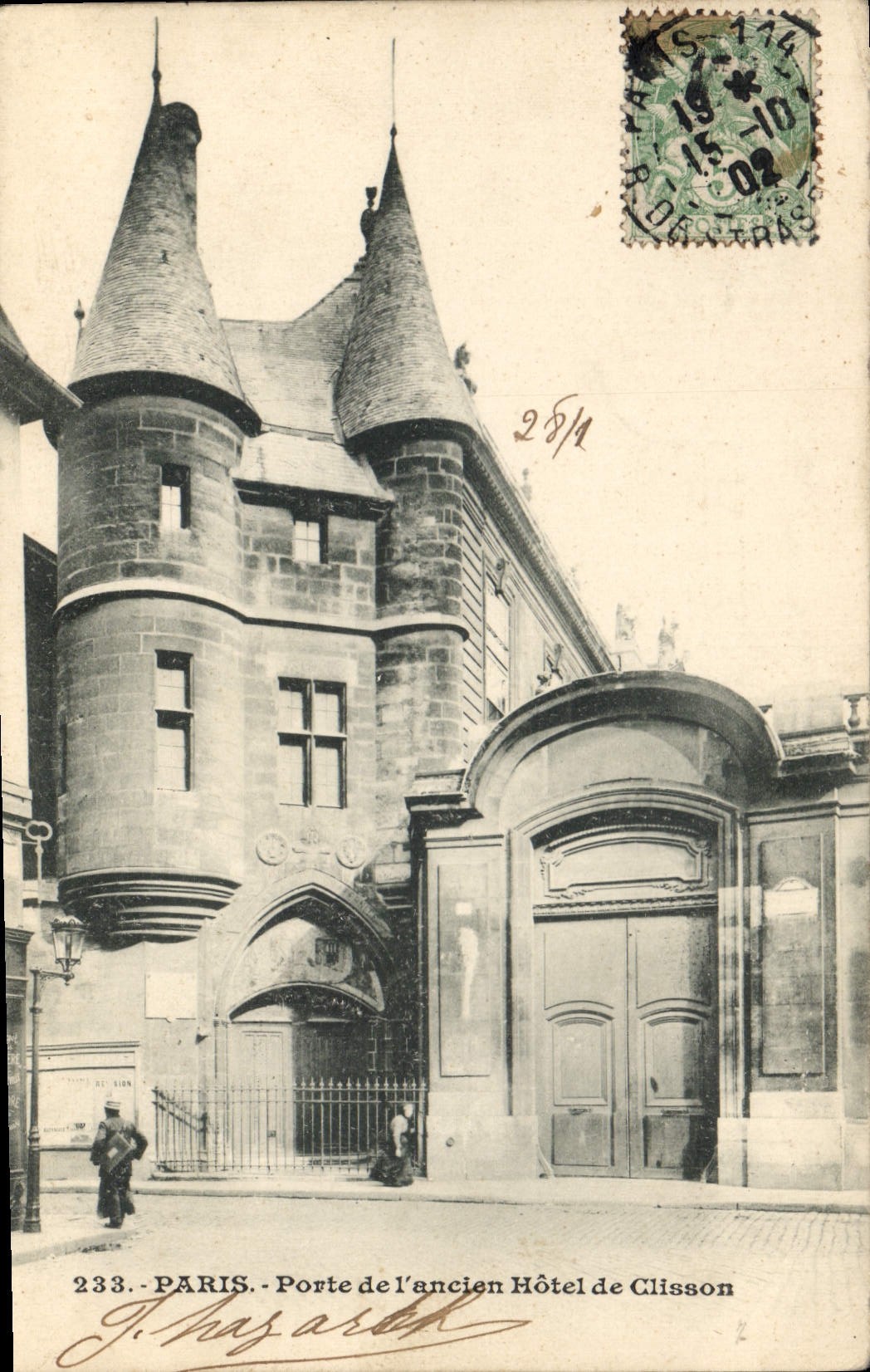 CPA Paris Porte de l'ancien hotel de Clissson