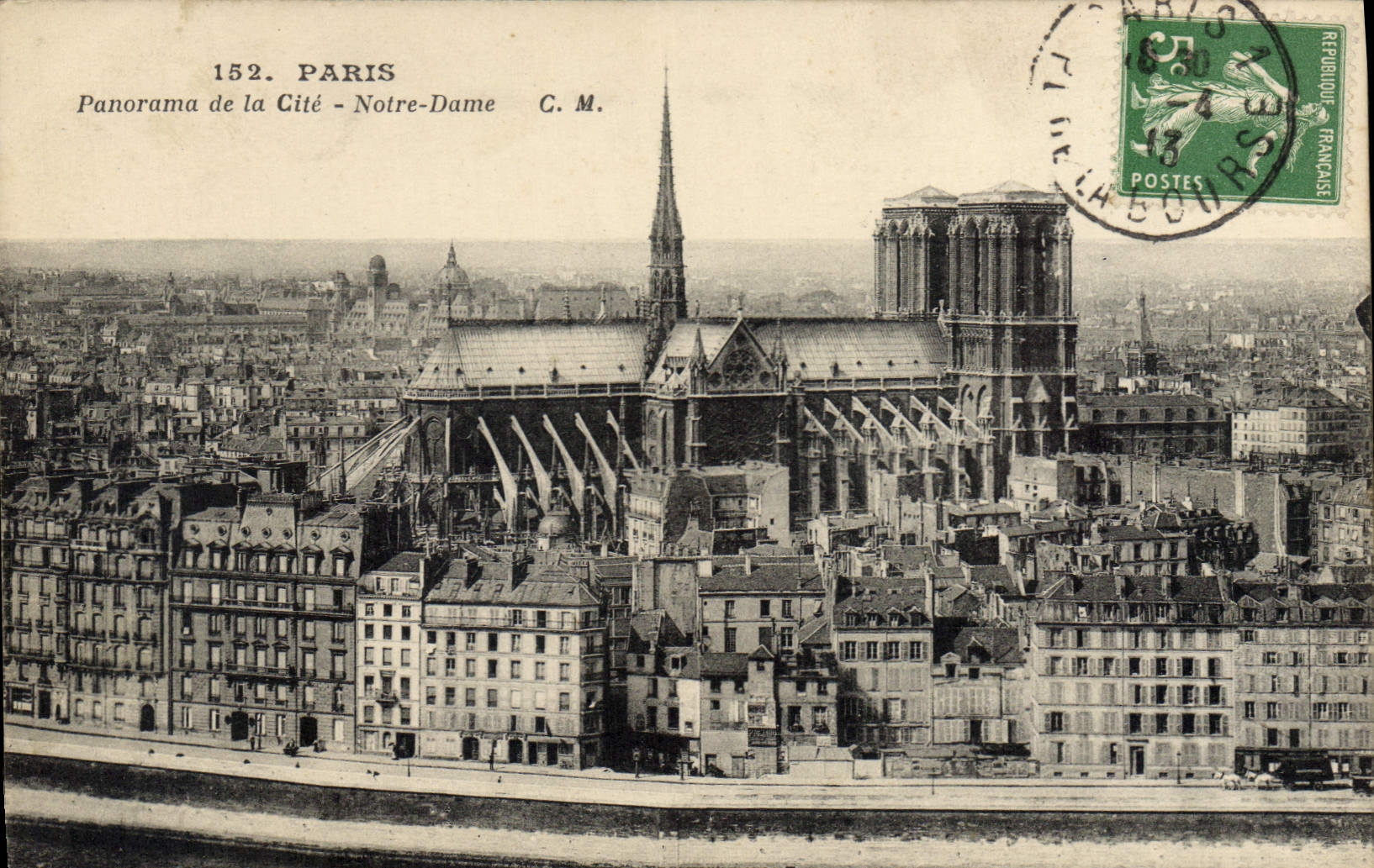 CPA Paris Panorama de la Cite Notre Dame