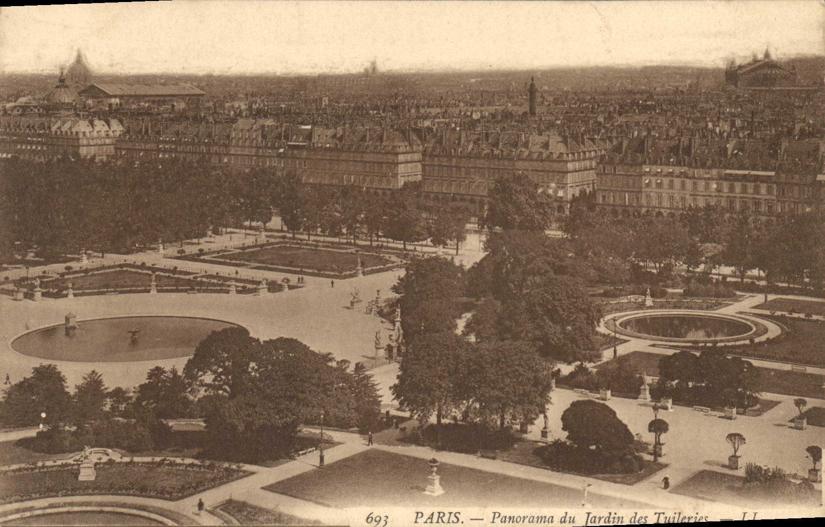 CPA Paris Panorama du Jardin des Tuileries