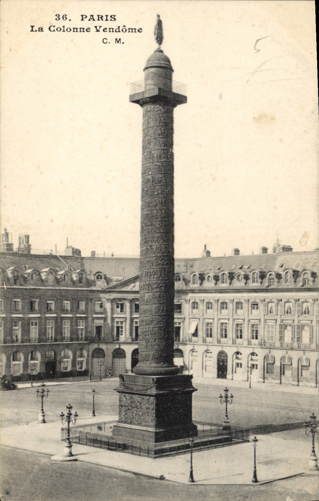 CPA Paris la Colonne Vendome 