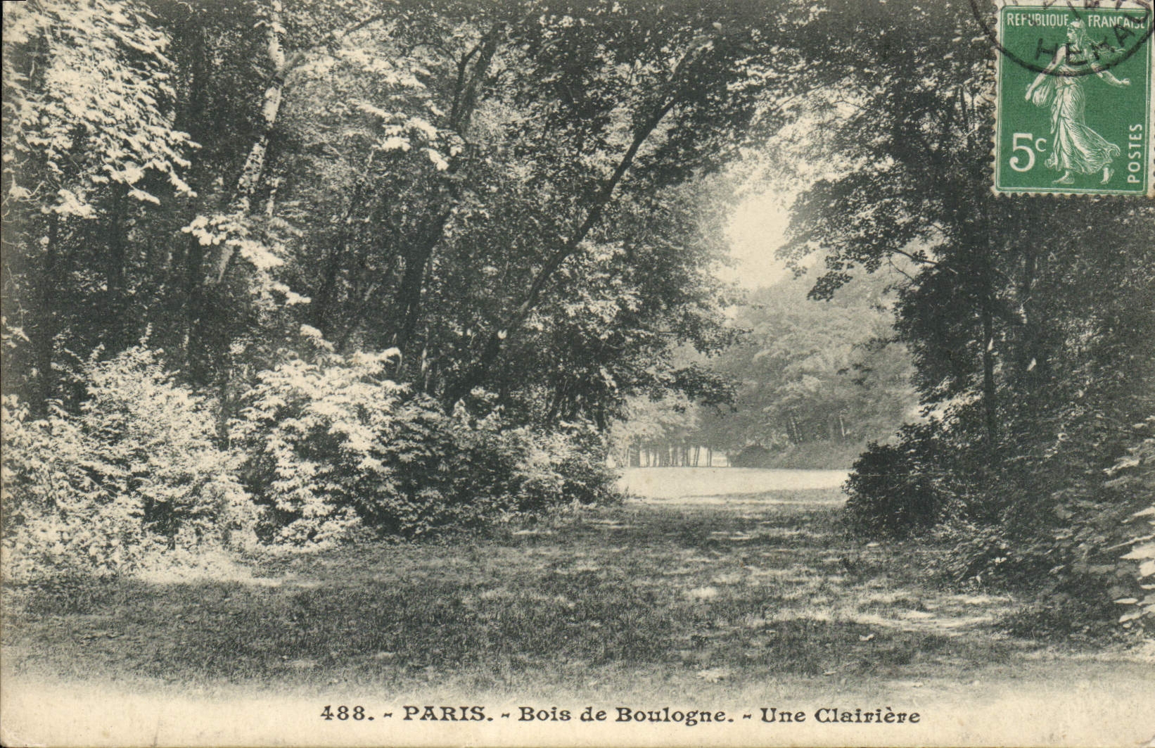 CPA Paris Bois de Boulogne une Clairiere 
