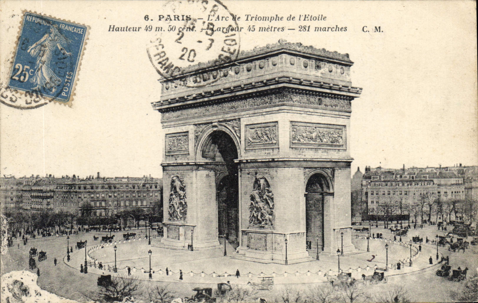 CPA Paris l'Arc de Riomphe de l'Etoile 