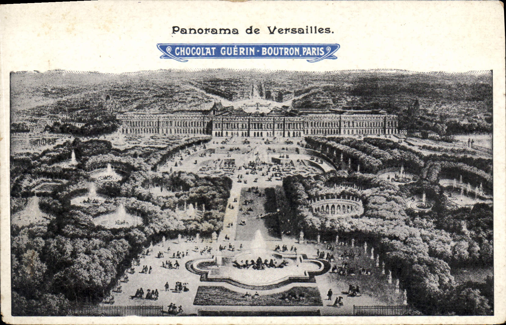 CPA Panorama de Versailles Chocolat Guerin Boutron Paris 