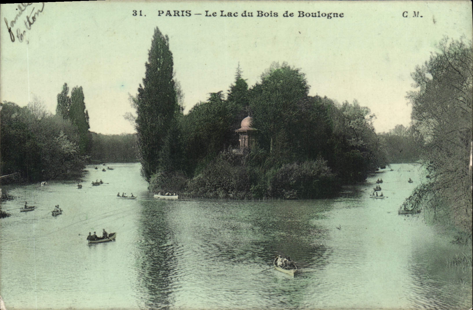 CPA Paris le Lac du Bois de Boulogne 