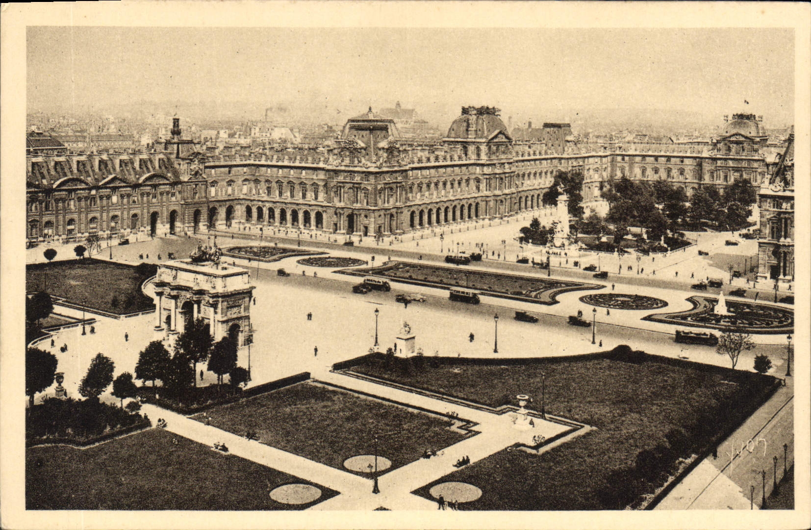CPA Paris en flanant Perspective sur la Place du Carrousel