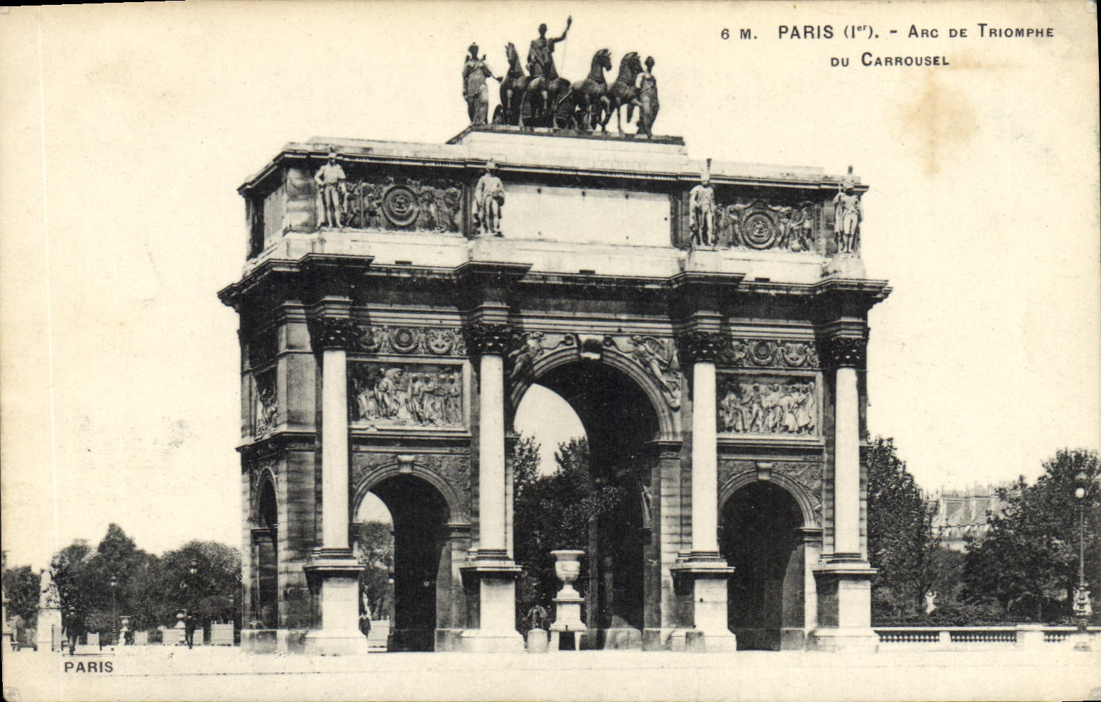 CPA Paris Ier Arc de Triomphe du Carrousel 