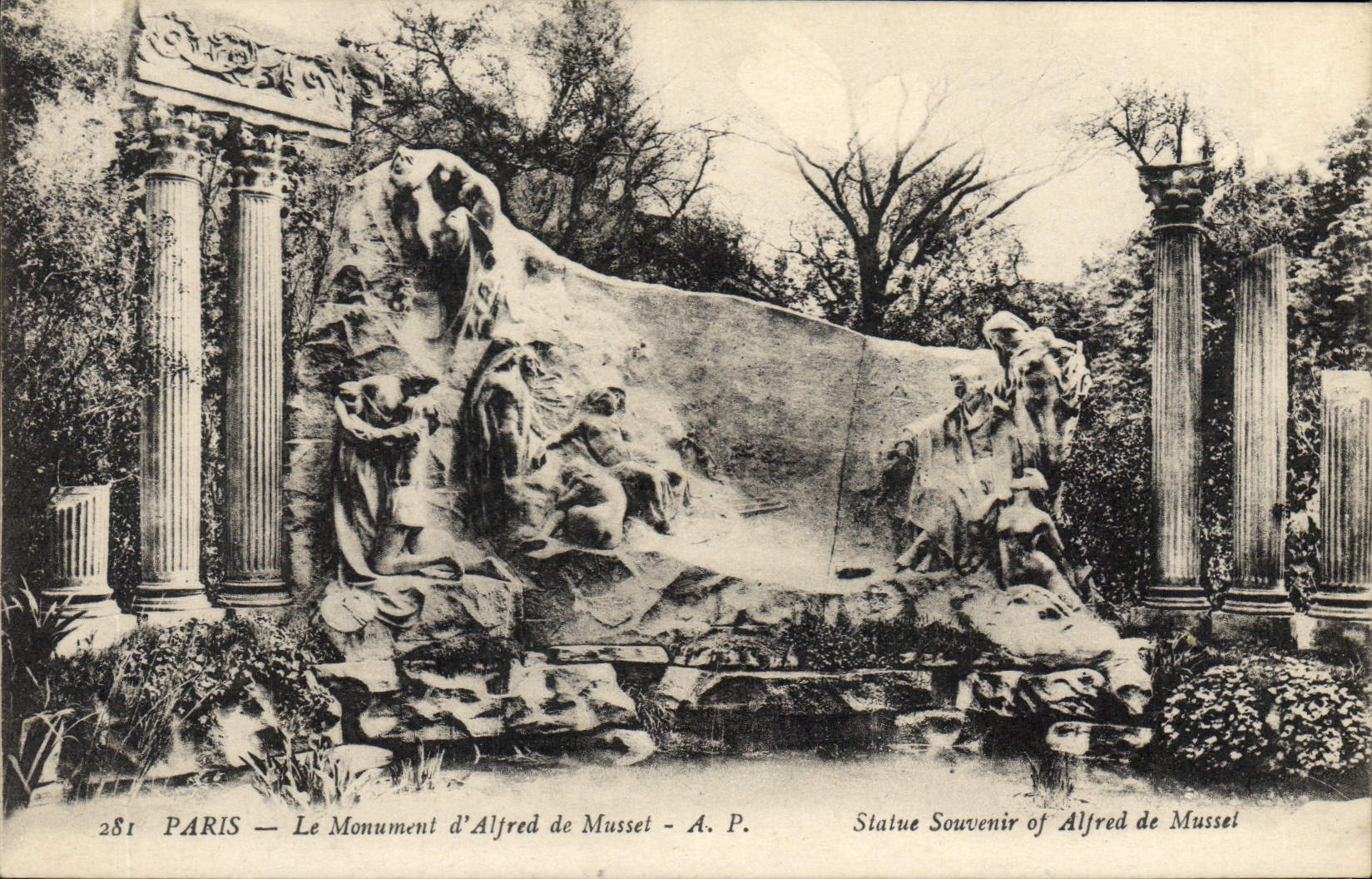 CPA Paris le Monument d'Alfred de Musset 
