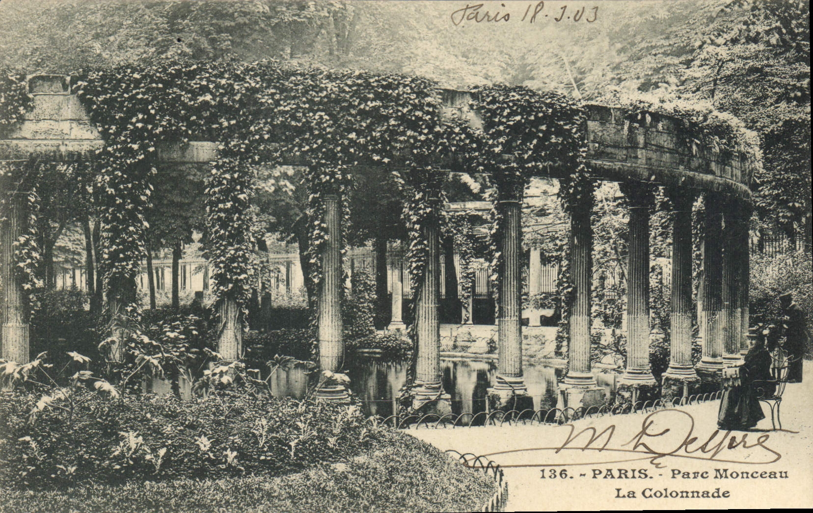 CPA Paris Parc Monceau la Colonnade
