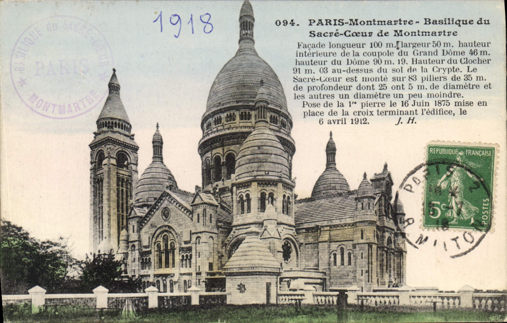 CPA Paris Montmartre Basilique du Sacre Coeur de Montmartre