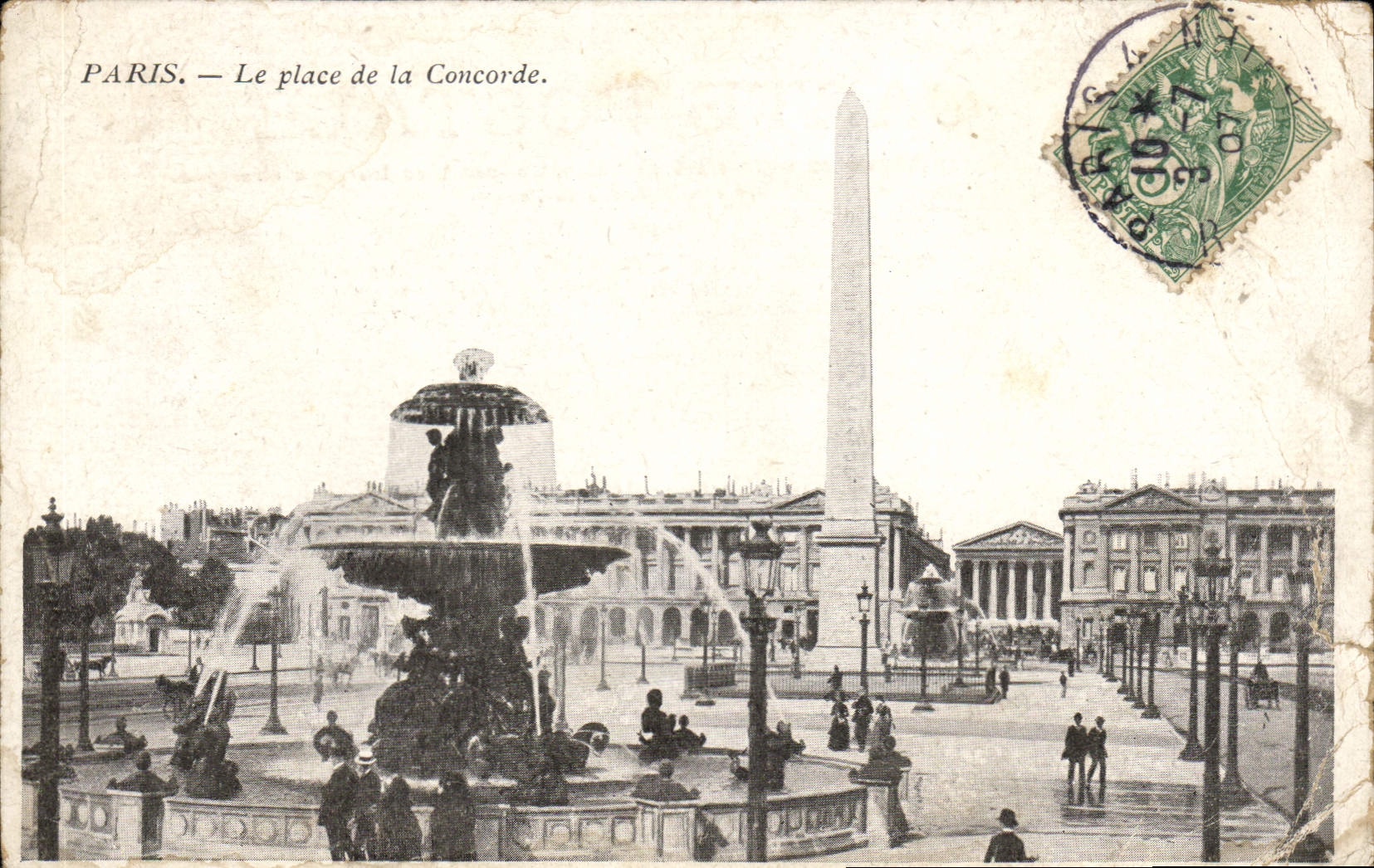 CPA Paris le Place de la Concorde