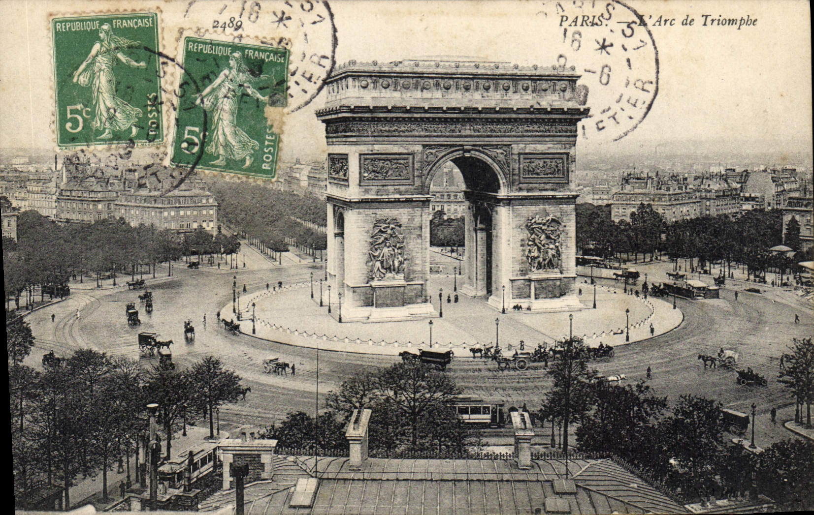 CPA Paris l'Arc de Triomphe 