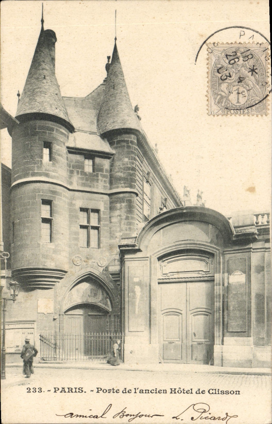CPA Paris Porte de l'ancien hotel de Clisson