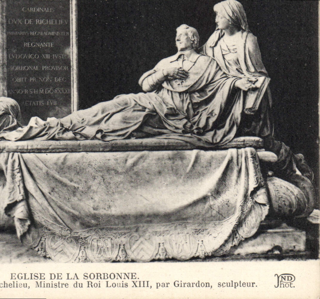 CPA Eglise de la Sorbonne Tombeau du Cardinal Richelien Ministre du Roi Louis XIII par Cirardon scul