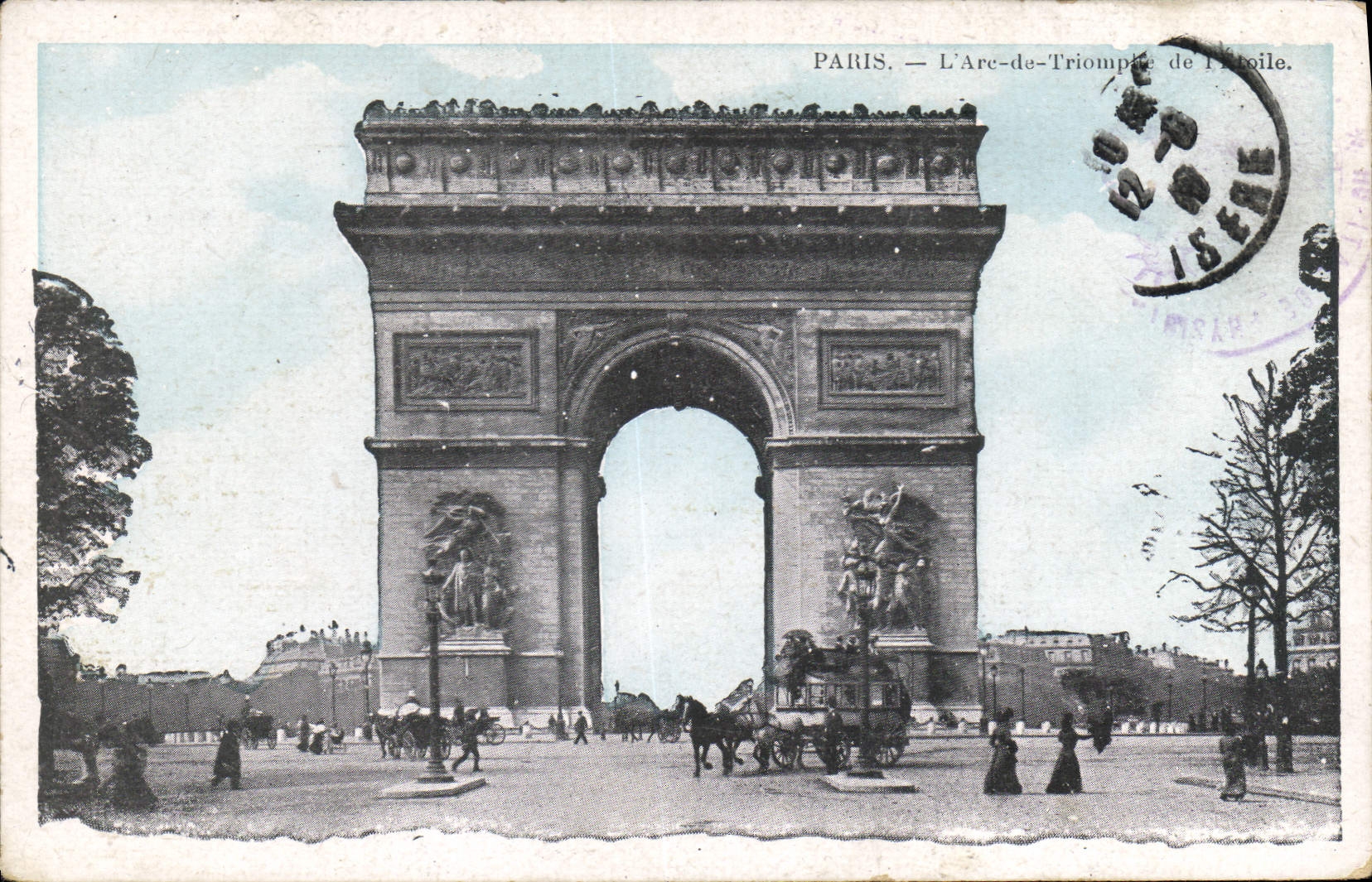 CPA Paris L'Arc de Triomphe de l'Etoile