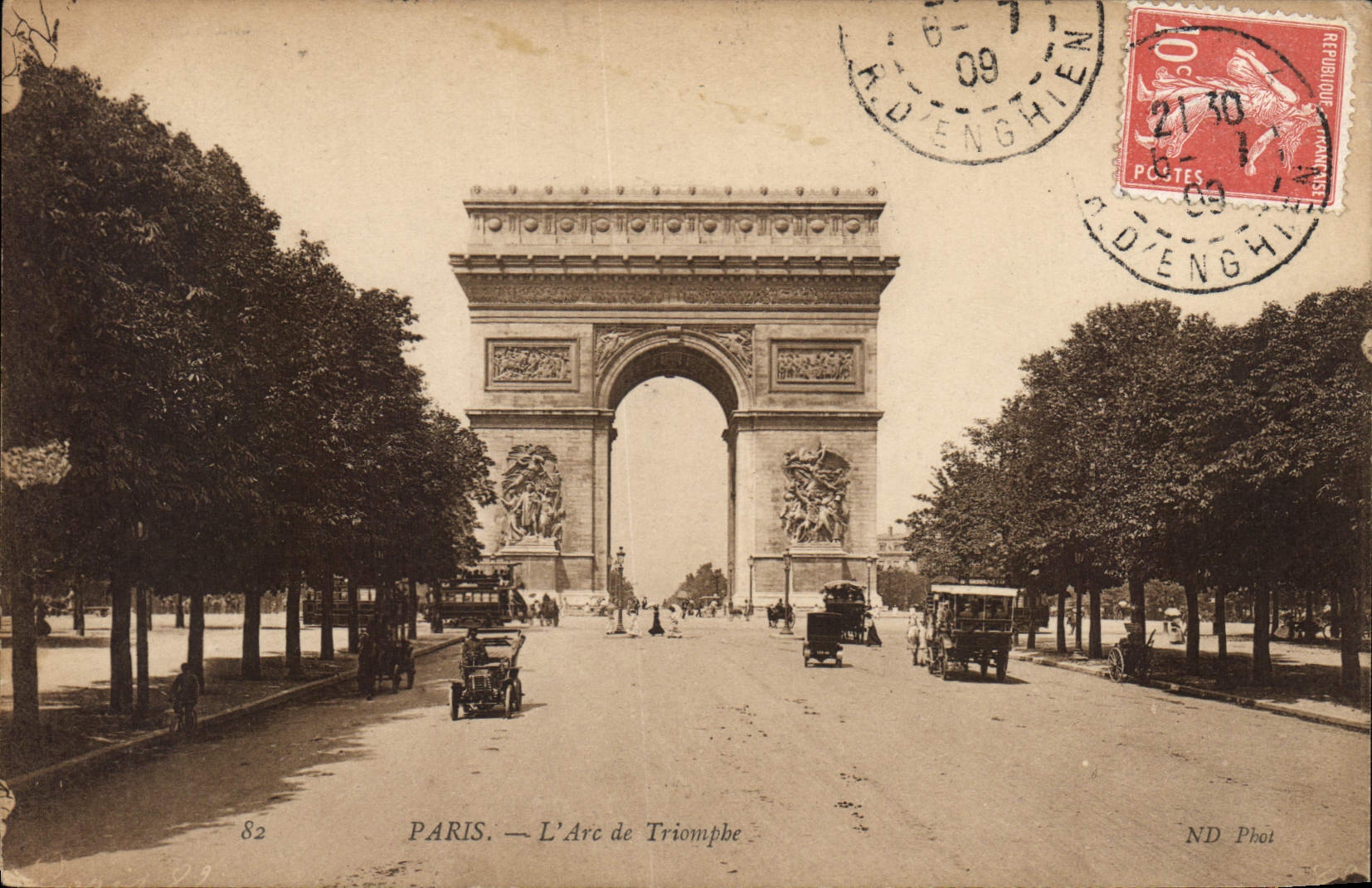 CPA Paris L'Arc de Triomphe 