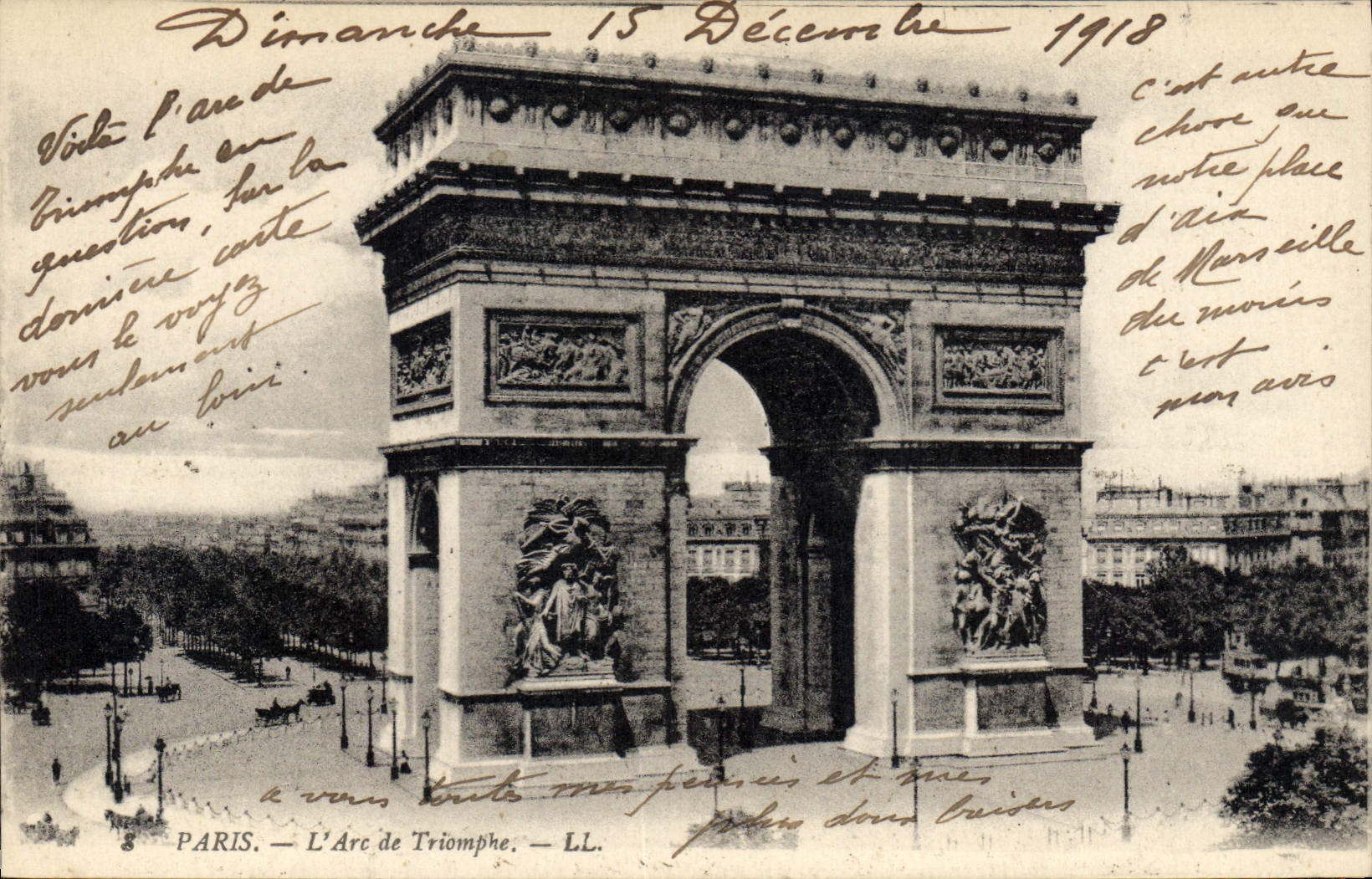 CPA Paris L'Arc de Triomphe 