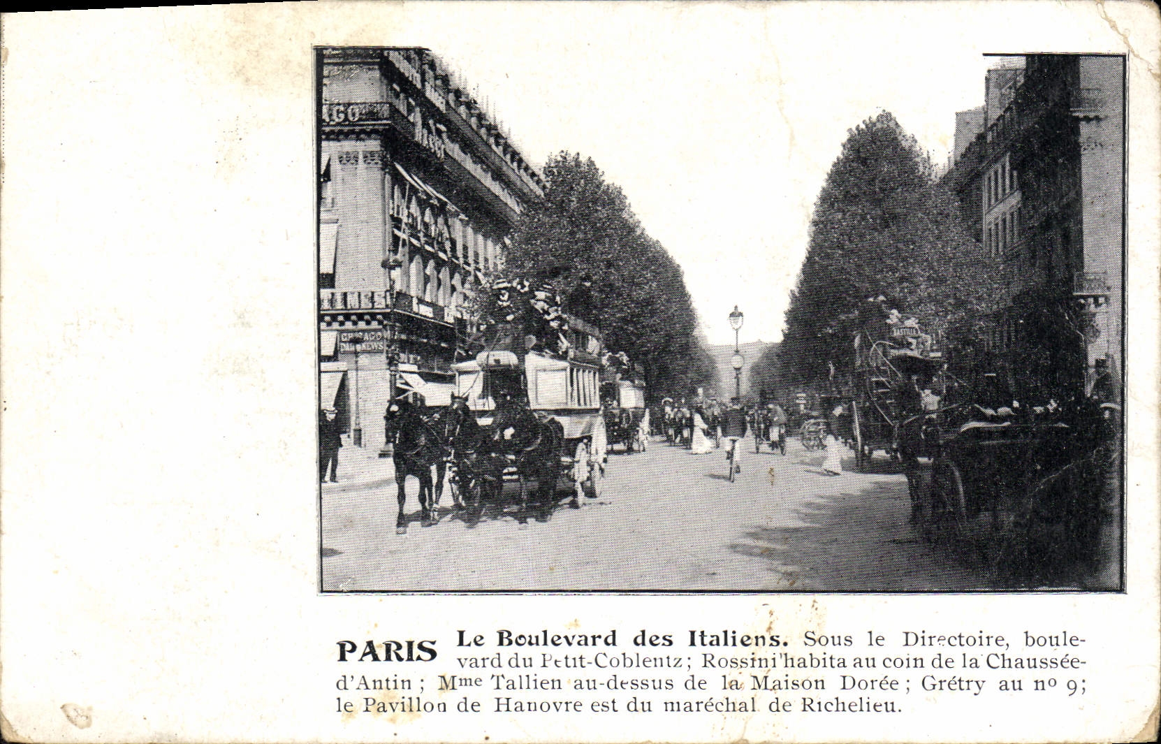 CPA Paris Le Boulevard des Italiens Sous le Directoire boulevard du Petit Coblentz