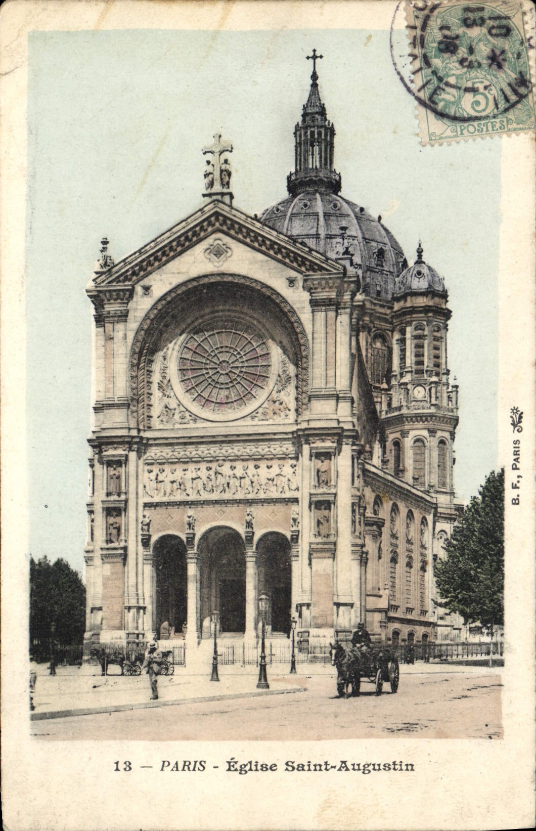 CPA Paris Eglise Saint Augustin 