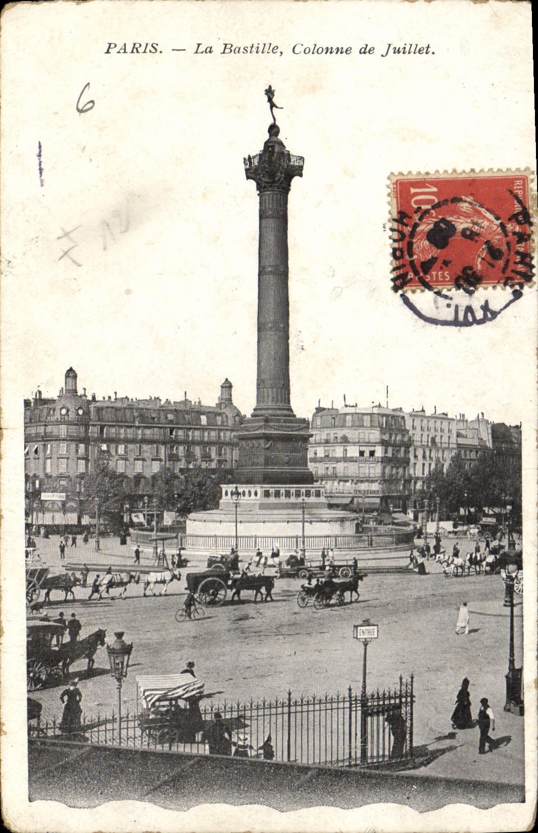CPA Paris La Bastille Colonne de Juillet 
