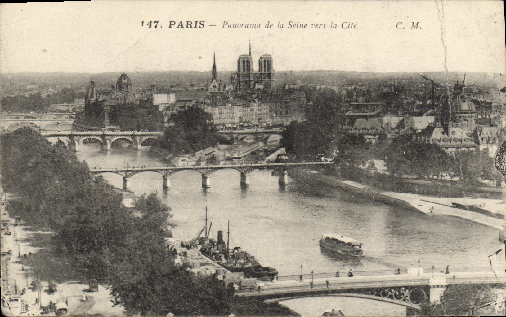 CPA Paris Panorama de la Seine vers la Cite