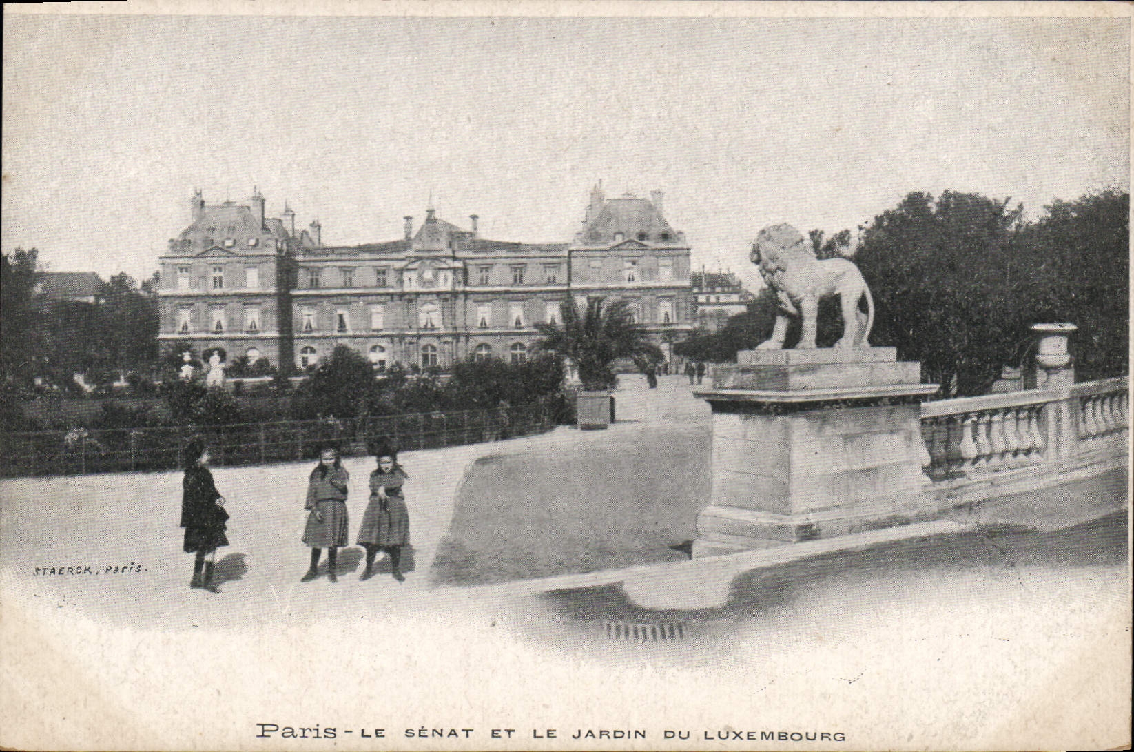 CPA Paris le Senat et le Jardin du Luxembourg 